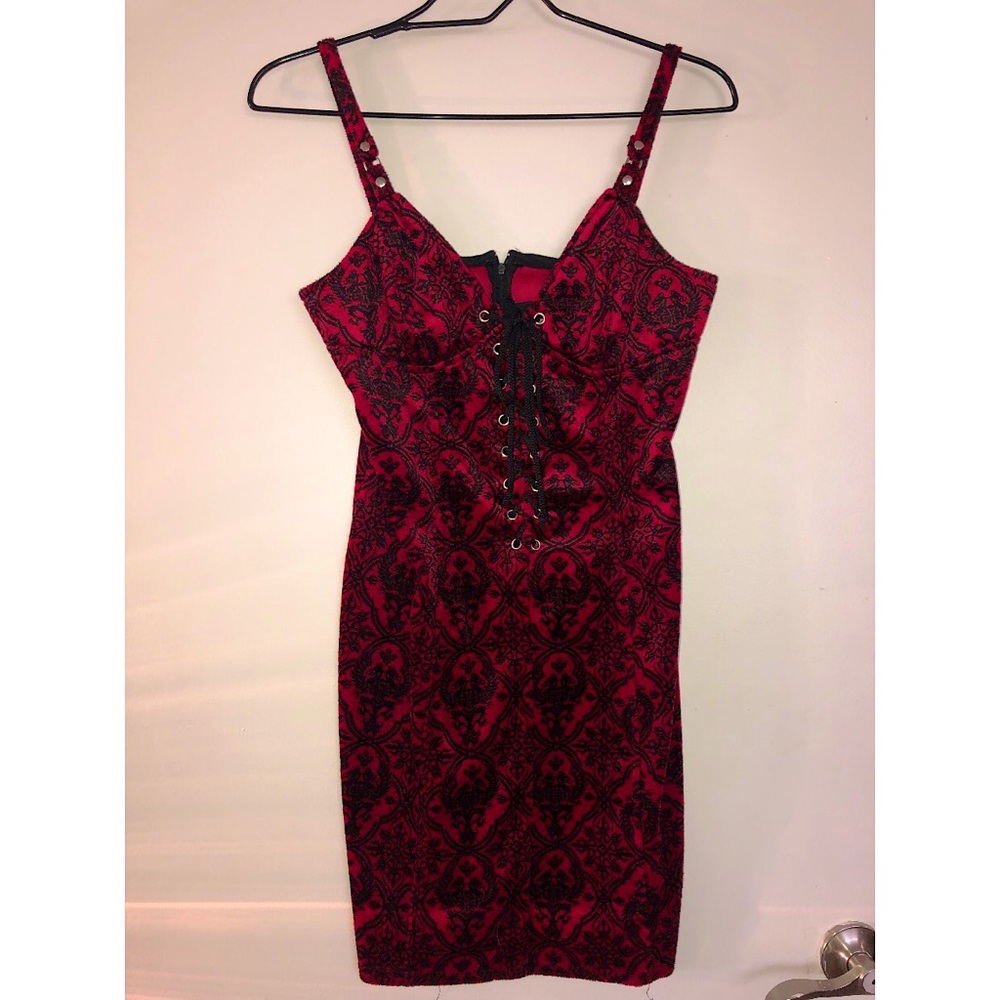 Vintage Lip Service Lace up Dress